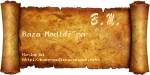 Baza Madléna névjegykártya